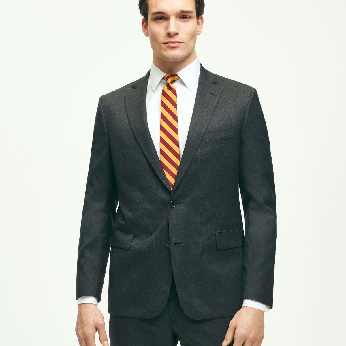 BROOKS BROTHERS - Traje Hombre Two Button 1818 Solids Gris