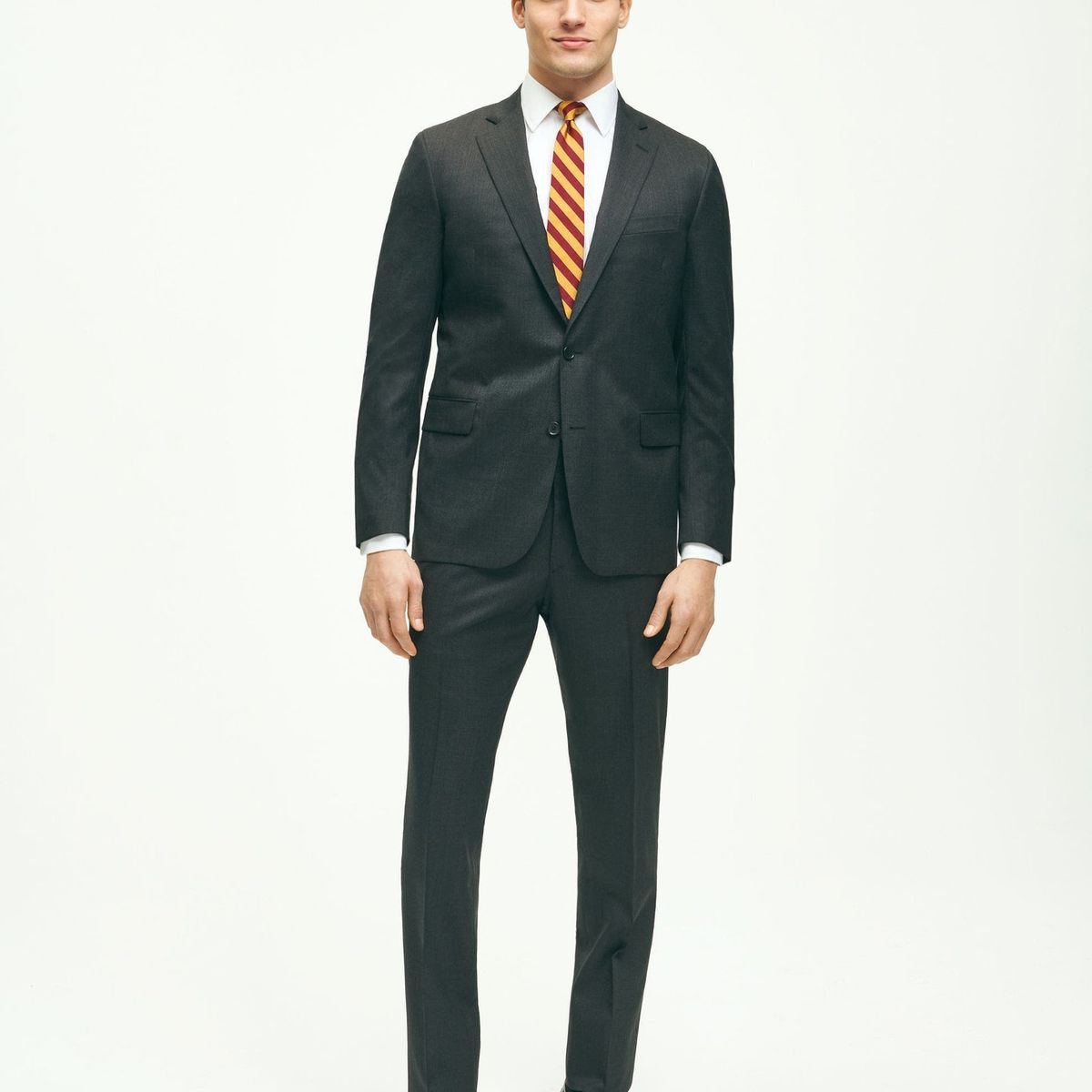 BROOKS BROTHERS - Traje Hombre Two Button 1818 Solids Gris