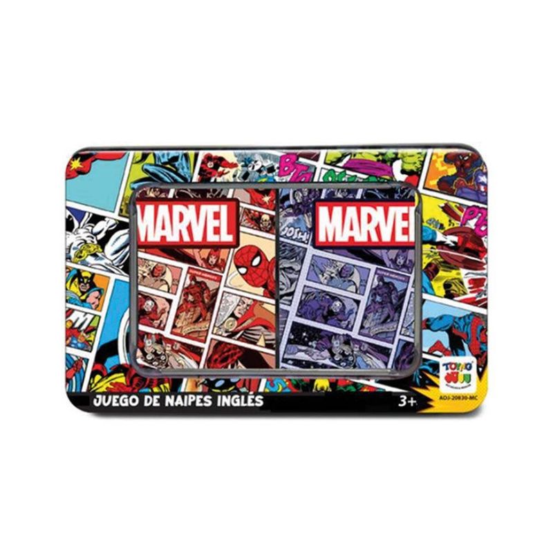 TOYNG - Juego naipe  caja metalica marvel