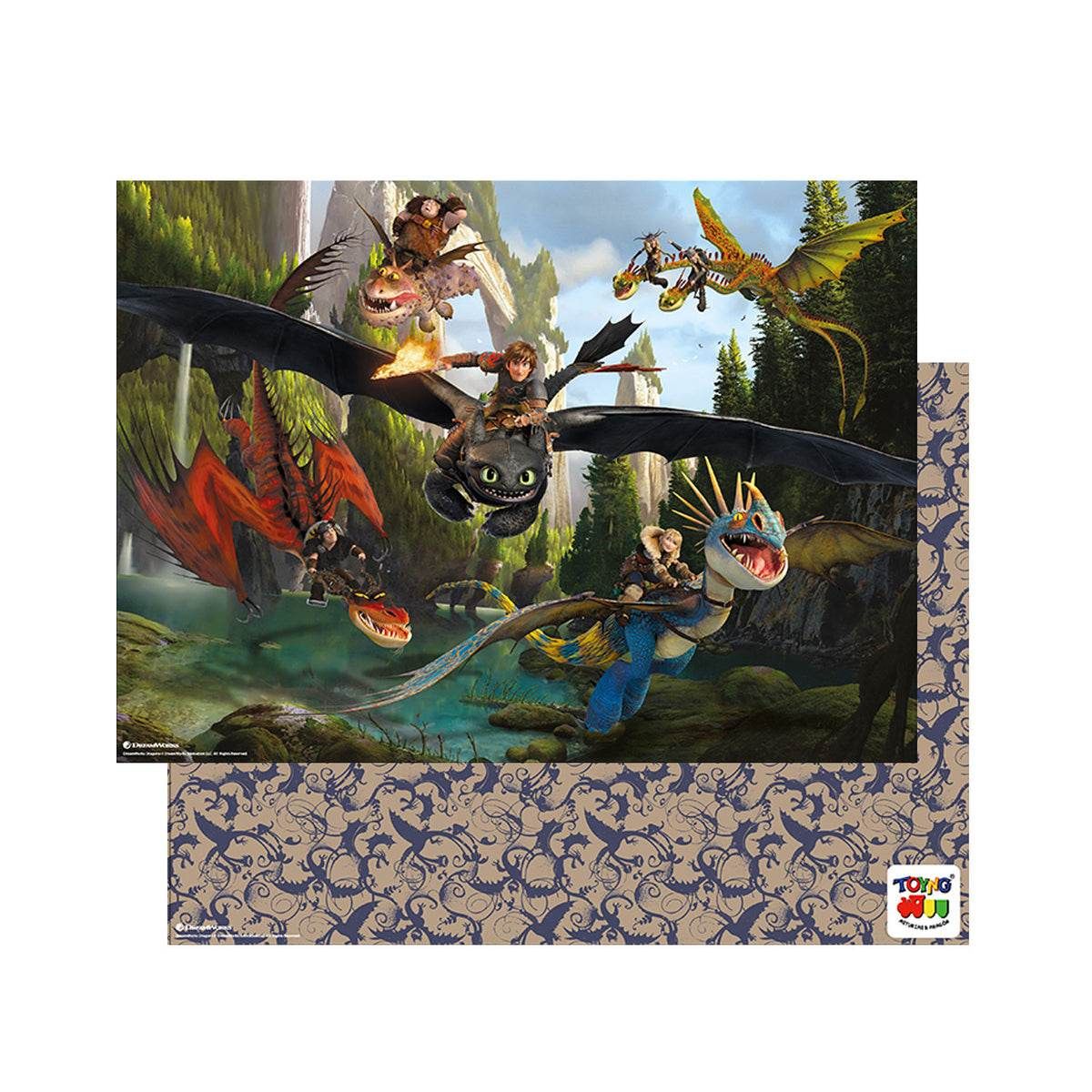 TOYNG - Puzzle 1000 piezas como entrenar a tu dragon