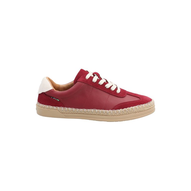 Zapatilla Cuero Mujer Mile Rojo