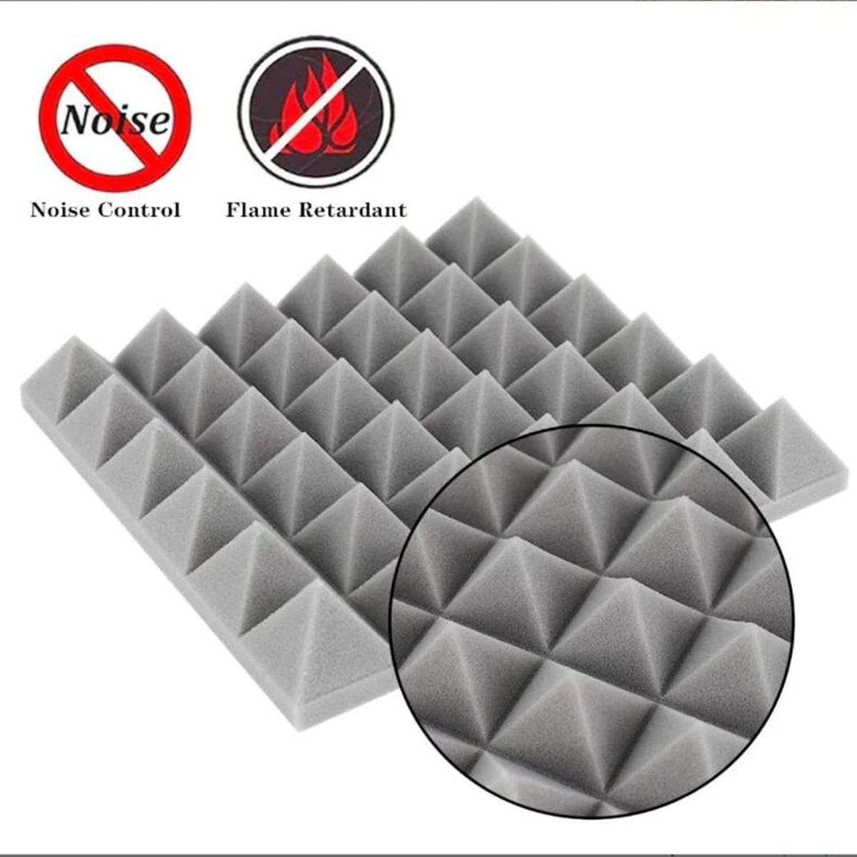 GENERICO - Set X24 Espuma Acústica Anti Ruido Estudio Colores 30x30cm