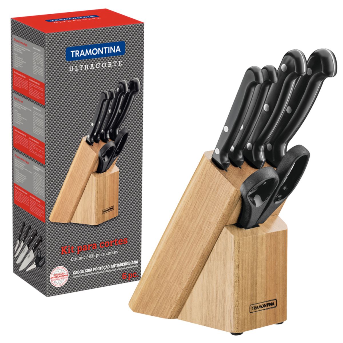 TRAMONTINA - Juego De Cuchillos Tramontina Ultracorte 6 piezas