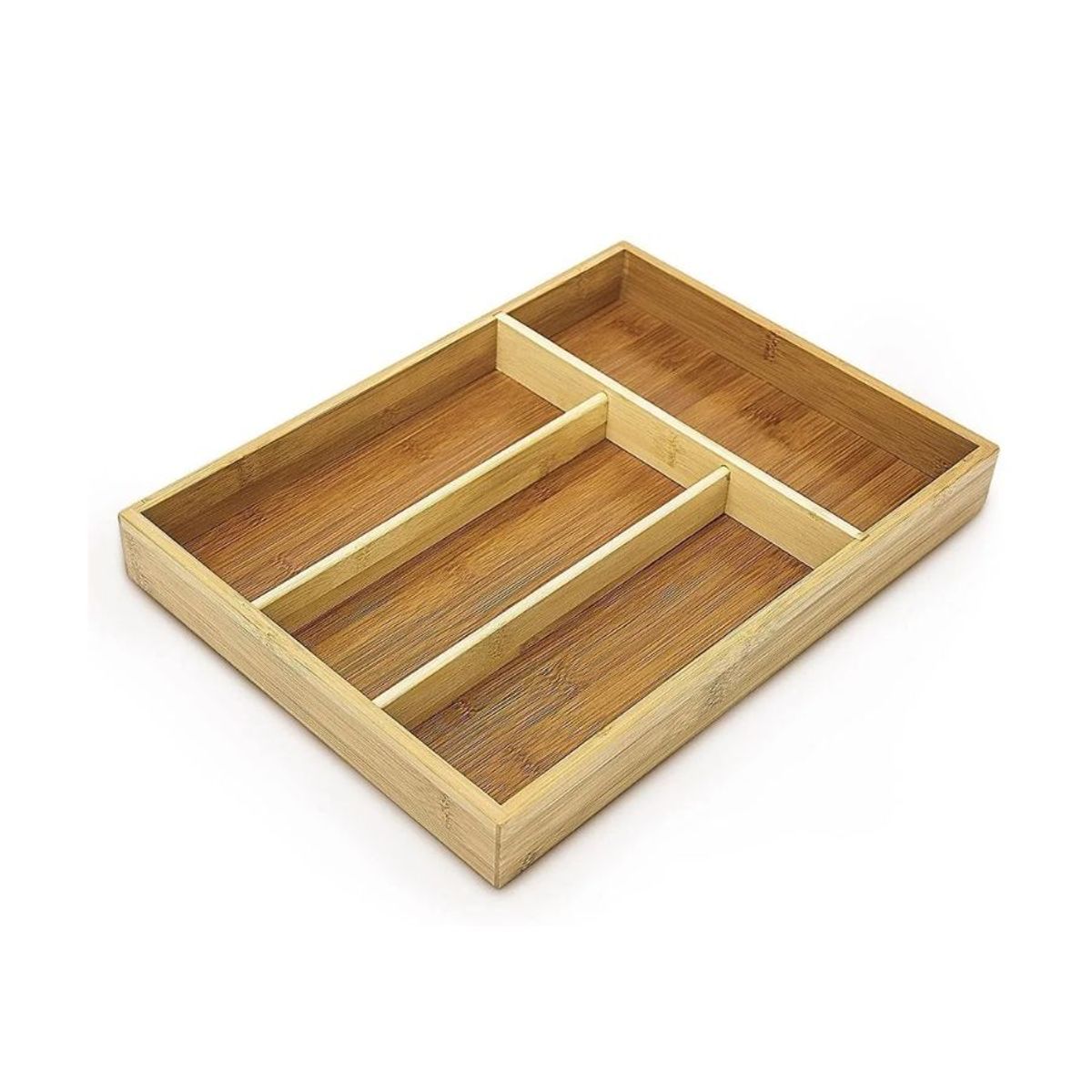 GENERICO - Organizador De Cubiertos Multiusos Cubiertero De Bambú