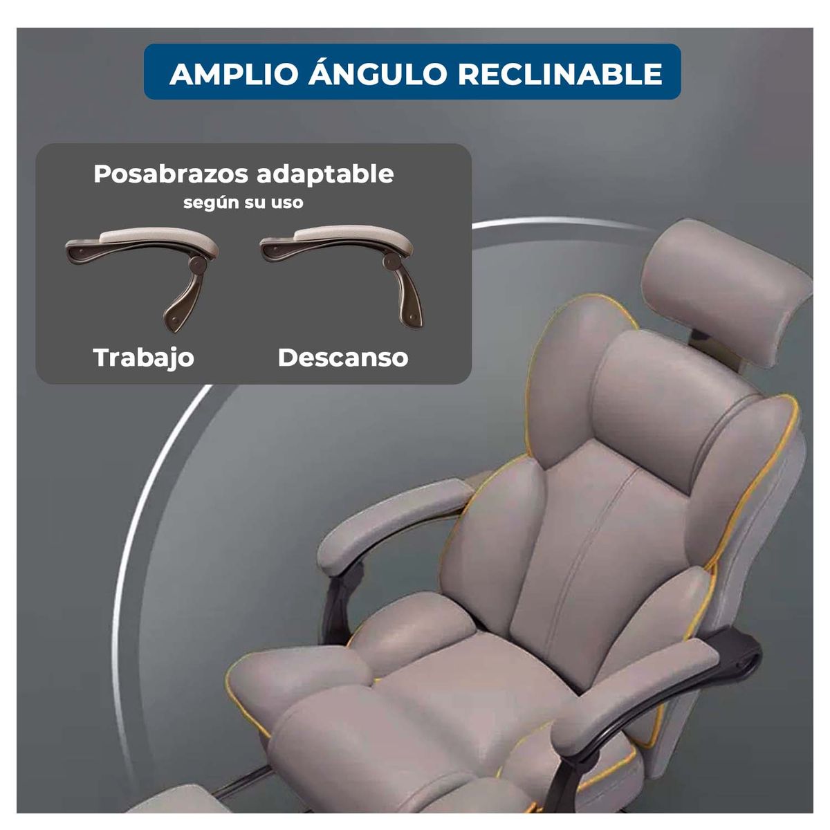 GLOBAL LATIN GROUP - Silla de Oficina Escritorio Gamer Extra Confort diseño premium - Negro