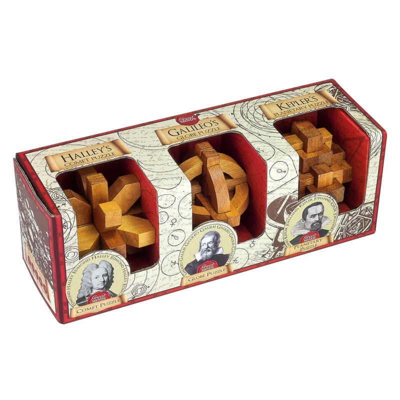 UP DOWN JUEGOS - Set de 3 Puzzles - Great Minds Puzzle de Madera