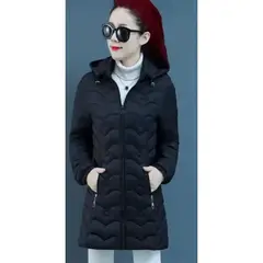 LIKE SHOP - Chaqueta Mujer Parka Impermeable Premium Larga Gorro 766