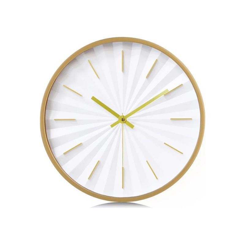 GENERICO - Reloj De Pared Minimalista De Oro Blanco 30cm