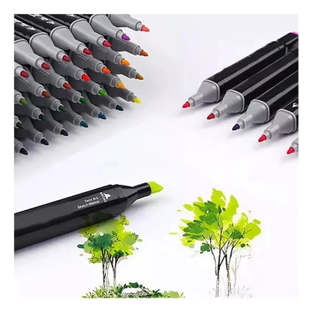 GENERICO - Marcadores Estuche 80 Marcadores Para Colorear