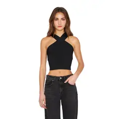 JACINTA TIENDA - Top Cross negro