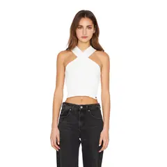 JACINTA TIENDA - Top Cross blanco
