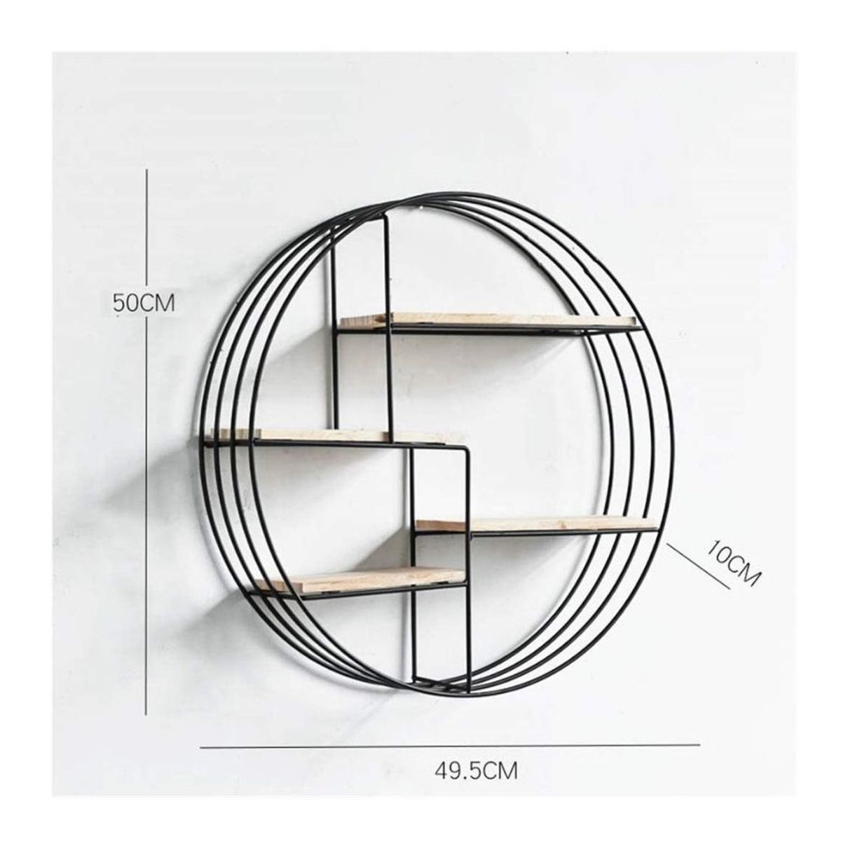 GENERICO - Estante Flotante De Pared Metálico Decorativo De 4 Niveles