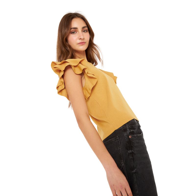 JACINTA TIENDA - Polera Alitas amarilla Jacinta Tienda