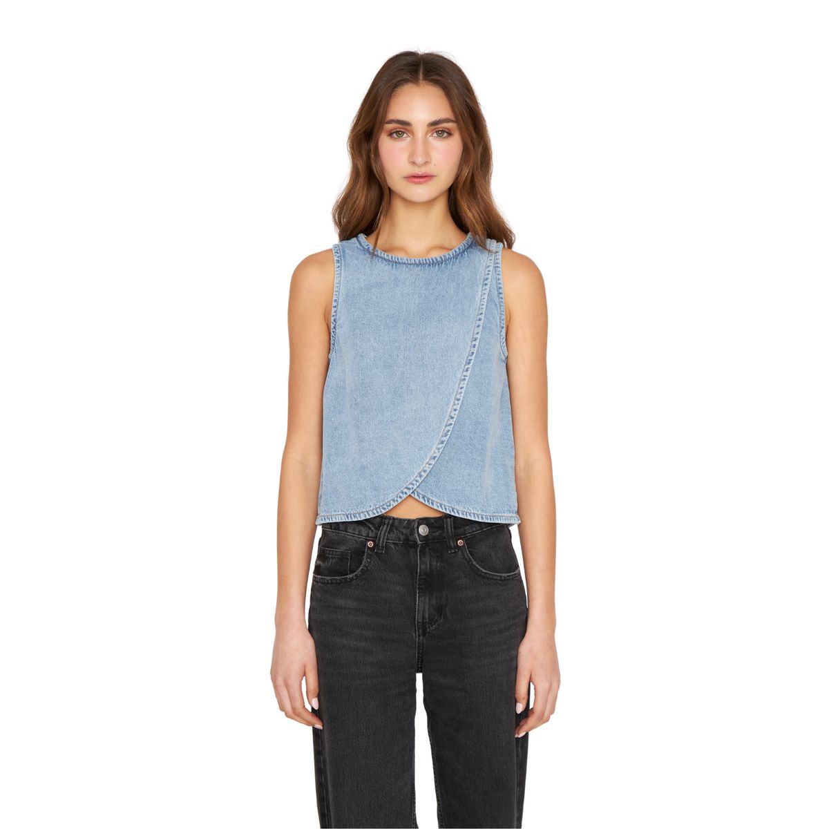 JACINTA TIENDA - Polera Denim sin mangas azul Jacinta Tienda