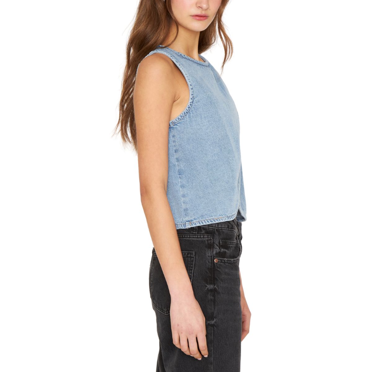 JACINTA TIENDA - Polera Denim sin mangas azul Jacinta Tienda