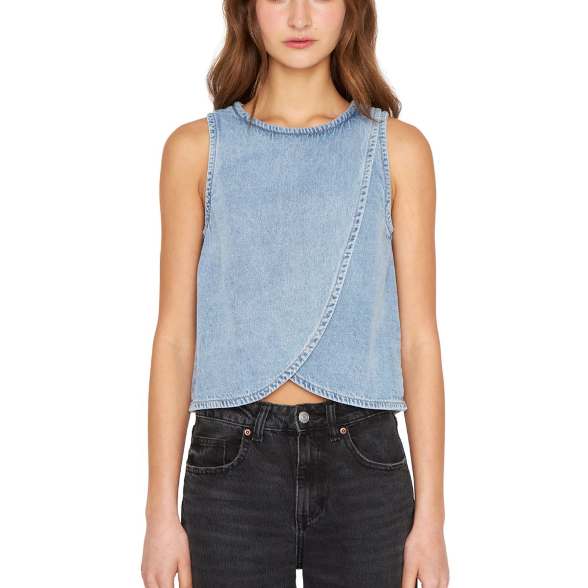 JACINTA TIENDA - Polera Denim sin mangas azul Jacinta Tienda