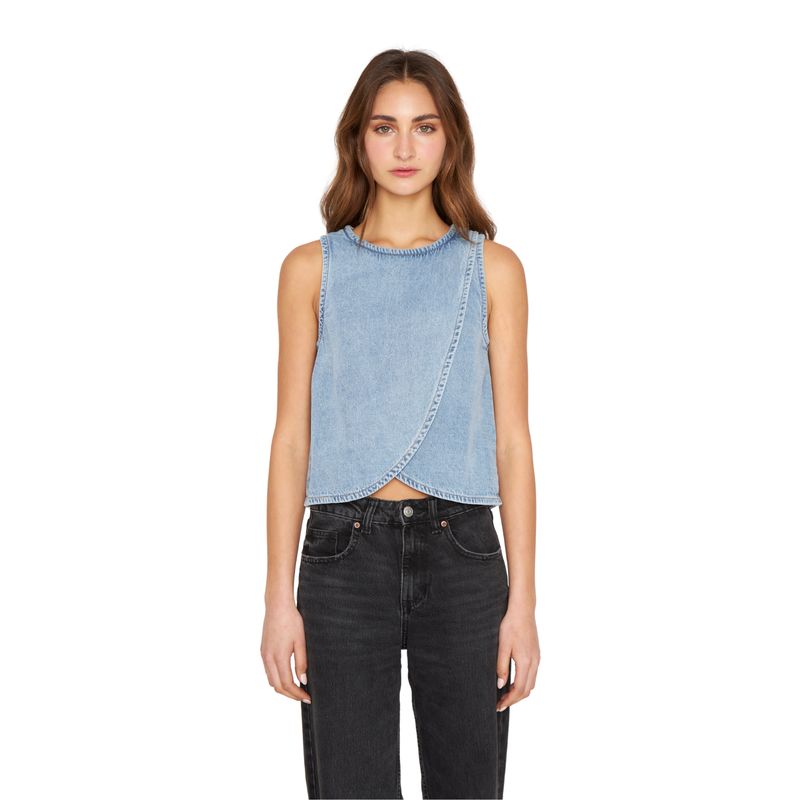 JACINTA TIENDA - Polera Denim sin mangas azul Jacinta Tienda