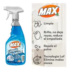 MAX - Limpiavidrios Gatillo Multiuso 650 Ml Aroma Brisa
