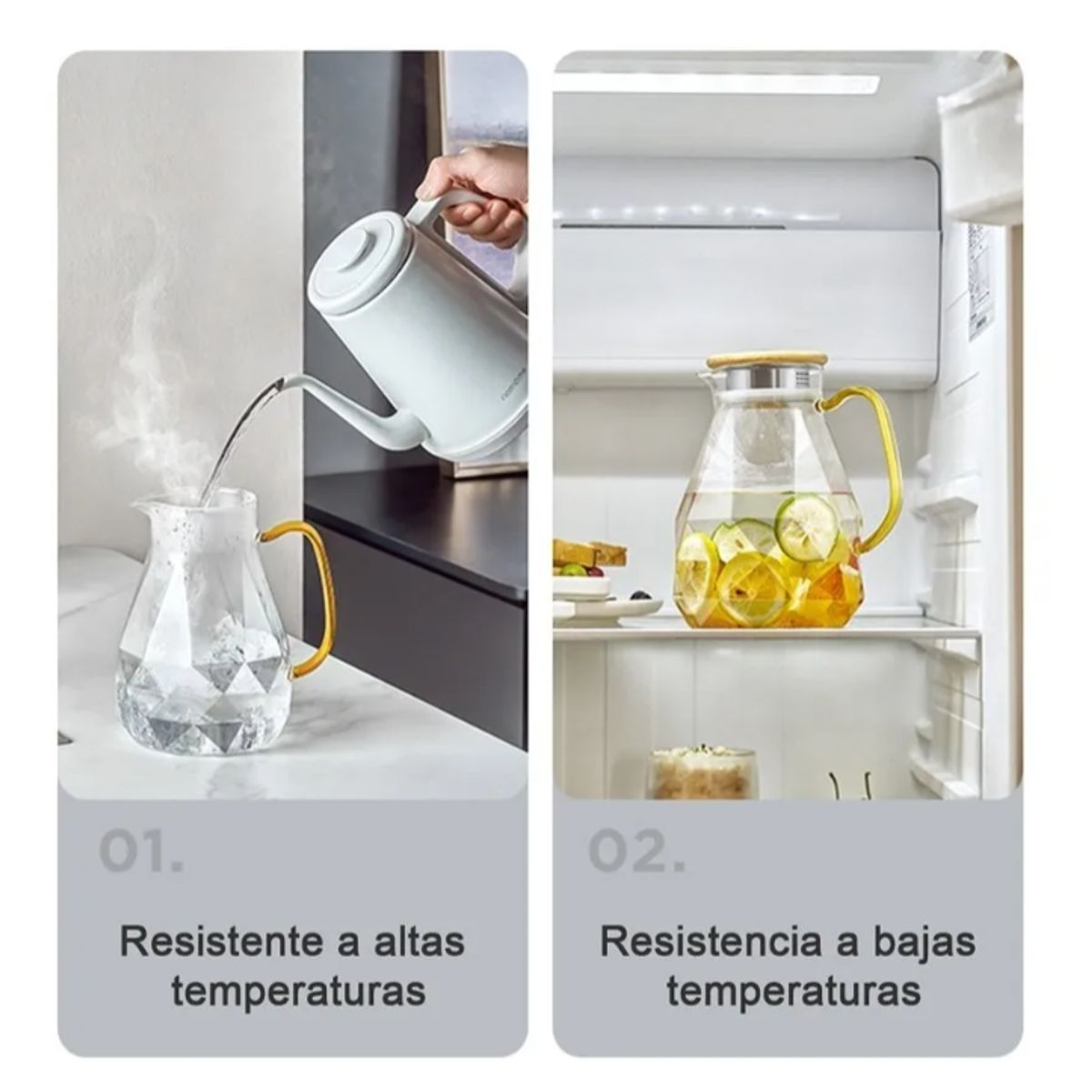 VIDITA - Increíble Jarra De Té + 4 Tazas De Cristal