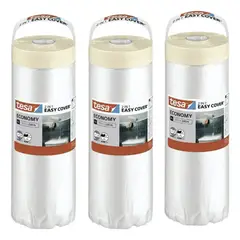 TESA - Pack 3 Plástico Protector Adhesivo 15mt X 2600mm 2 En 1