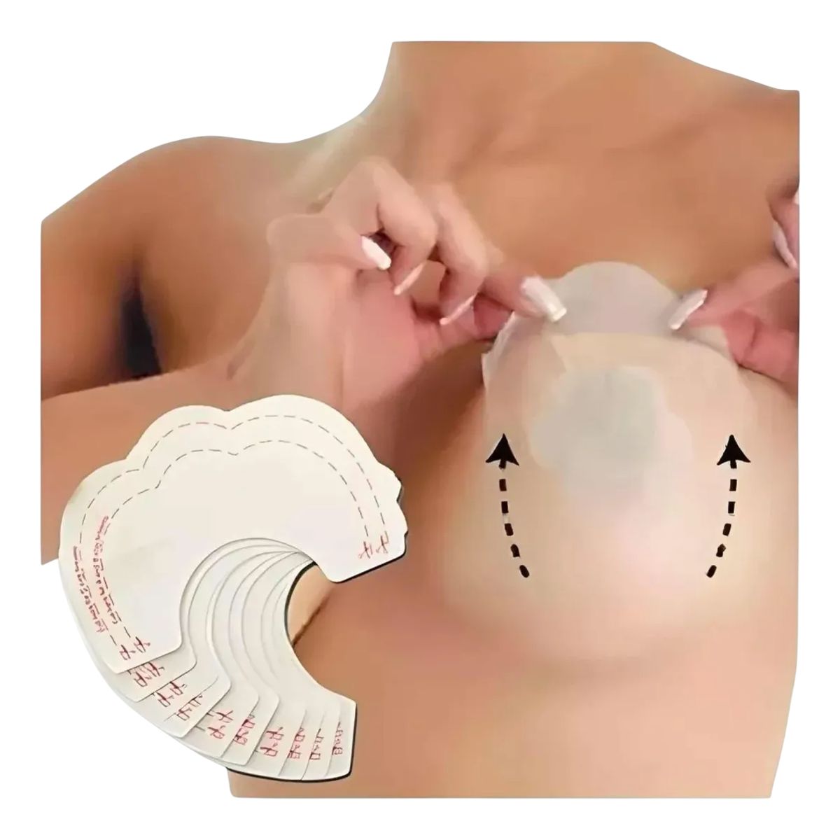 GENERICO - Pack 10 Parches Levanta Busto Adhesivo , Transparente