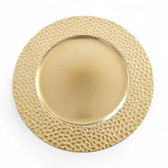 GENERICO - Set de 4 platos Decorativos porta platos Dorados