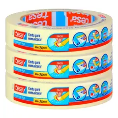 TESA - Pack 3 Unidades Cinta Enmascarar 40m X 24mm