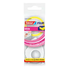 TESA - Dispensador Cinta Adhesiva Neón 19mm X 10mts