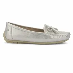 CHALADA - Mocasin Plateado Mujer Casual Nautico