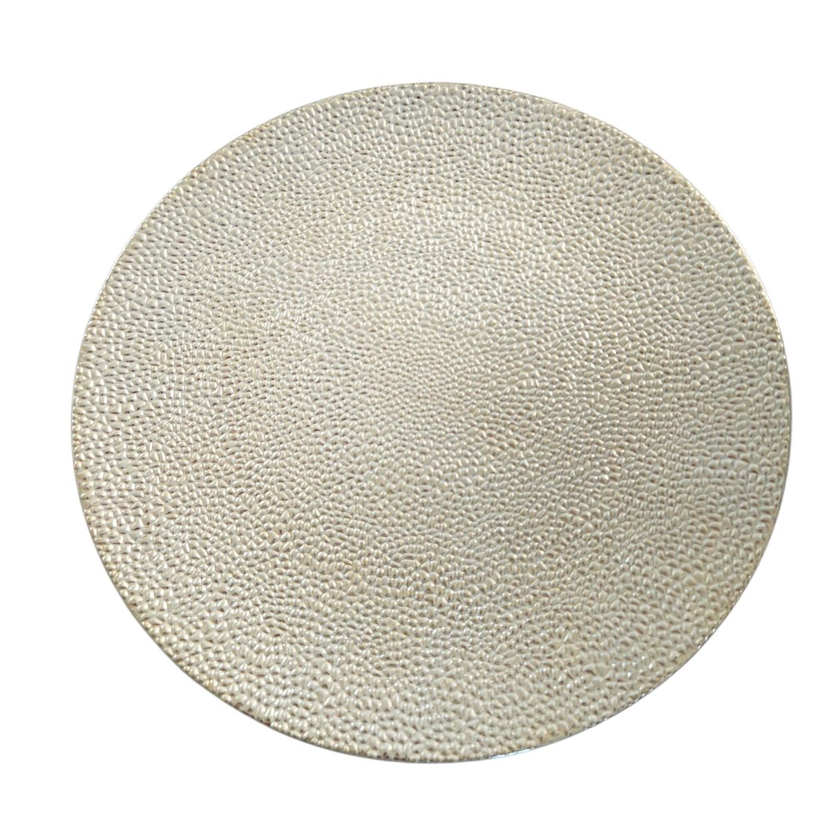 GENERICO - Set de 4 platos Decorativos porta platos Dorados con poros