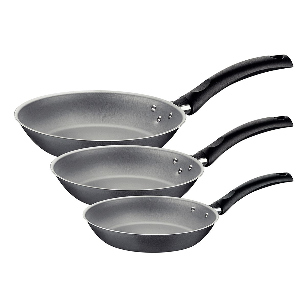 TRAMONTINA - Juego De Sartenes Tramontina Turim 3 Piezas Negro