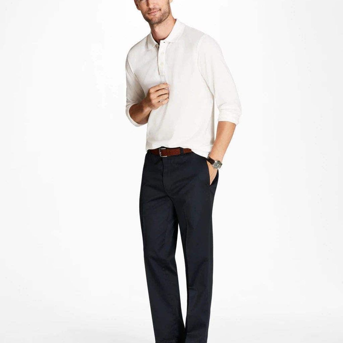 BROOKS BROTHERS - Pantalon Hombre Regular Fit Advantage Chinos Azul