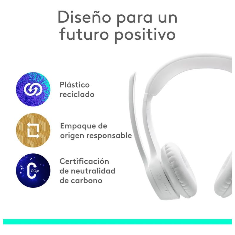 LOGITECH - Audífonos Bluetooth Con Micrófono Zone 300 Logitech Blanco