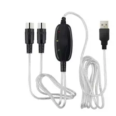 GENERICO - Cable Adaptador Audio Sonido Teclado Interfaz Midi Usb 1.9m