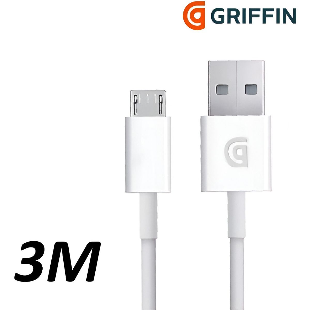 GRIFFIN - Cable Micro Usb Android Carga Datos Flat Griffin 3mts