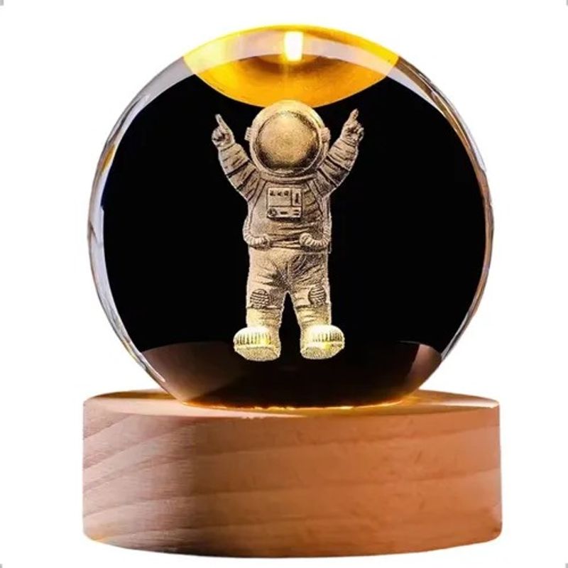GENERICO - Lámpara De Cristal 3d Lámpara Led De Noche Bola De Cristal