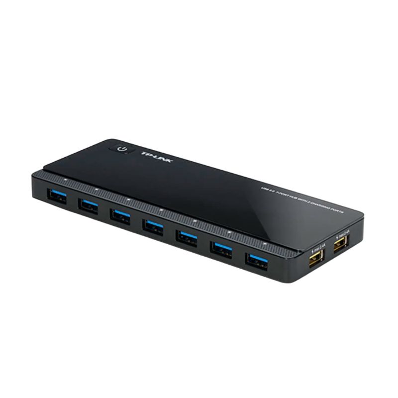 TP LINK - TP-Link UH720 Hub USB 3.0, 7 Puertos + 2 Carga, Sobremesa SuperSpeed