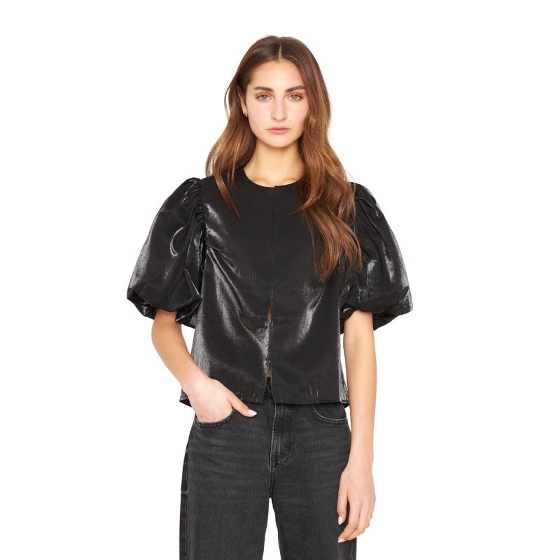 JACINTA TIENDA - Blusa Siena bright negra Jacinta Tienda