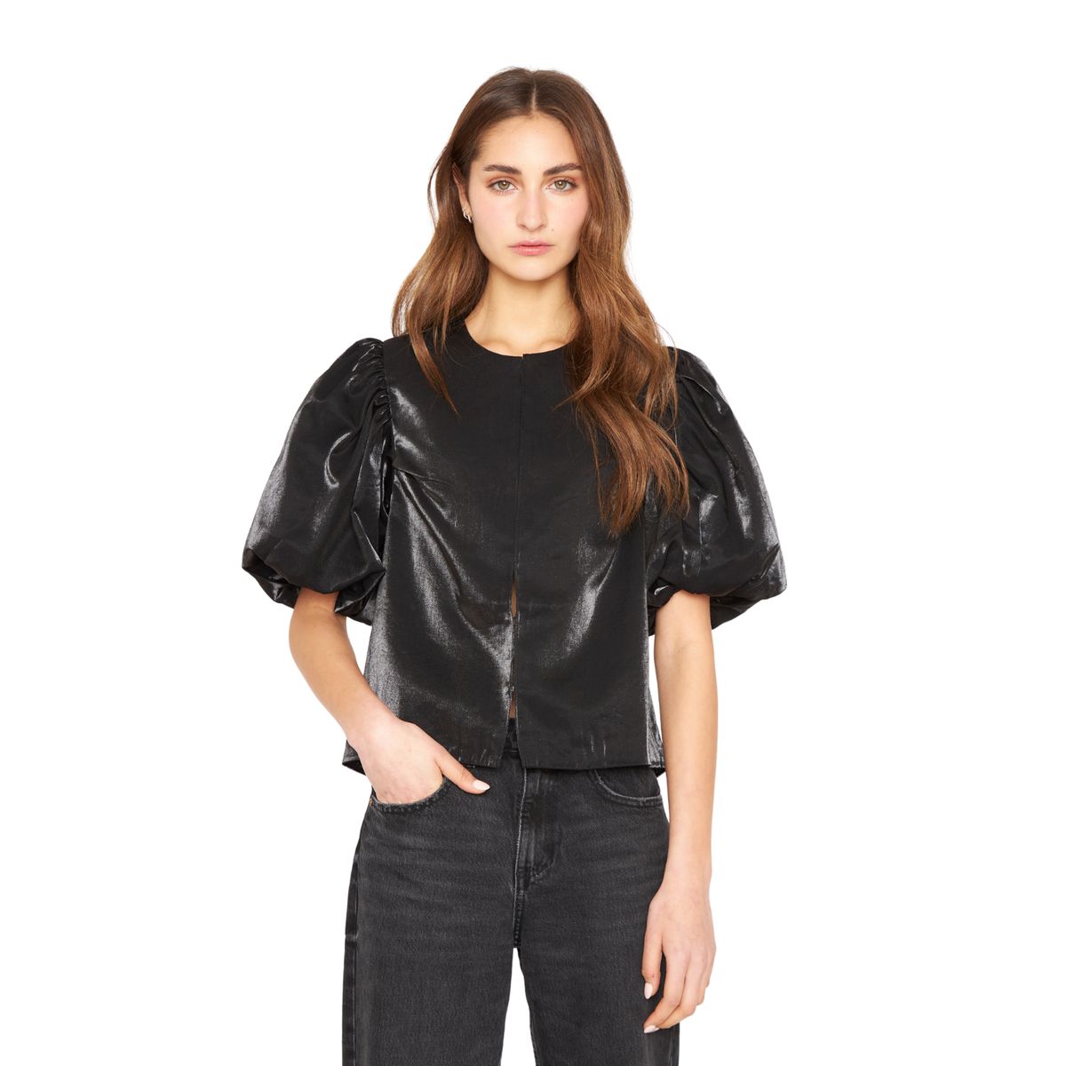 JACINTA TIENDA - Blusa Siena bright negra Jacinta Tienda