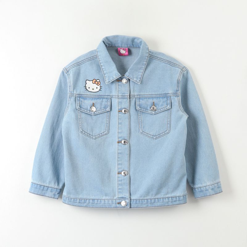 HELLO KITTY - Chaqueta Denim Niña Logo Espalda Azul Hello Kitty