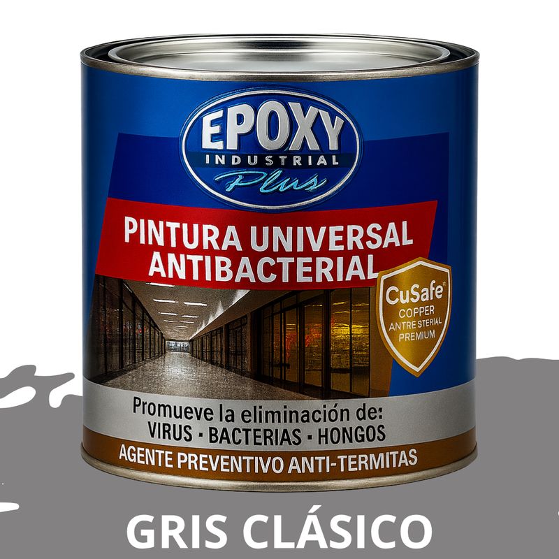 EPOXY - PINTURA PISOS ALTO TRÁFICO- Doble Componente Antibacterial 1L