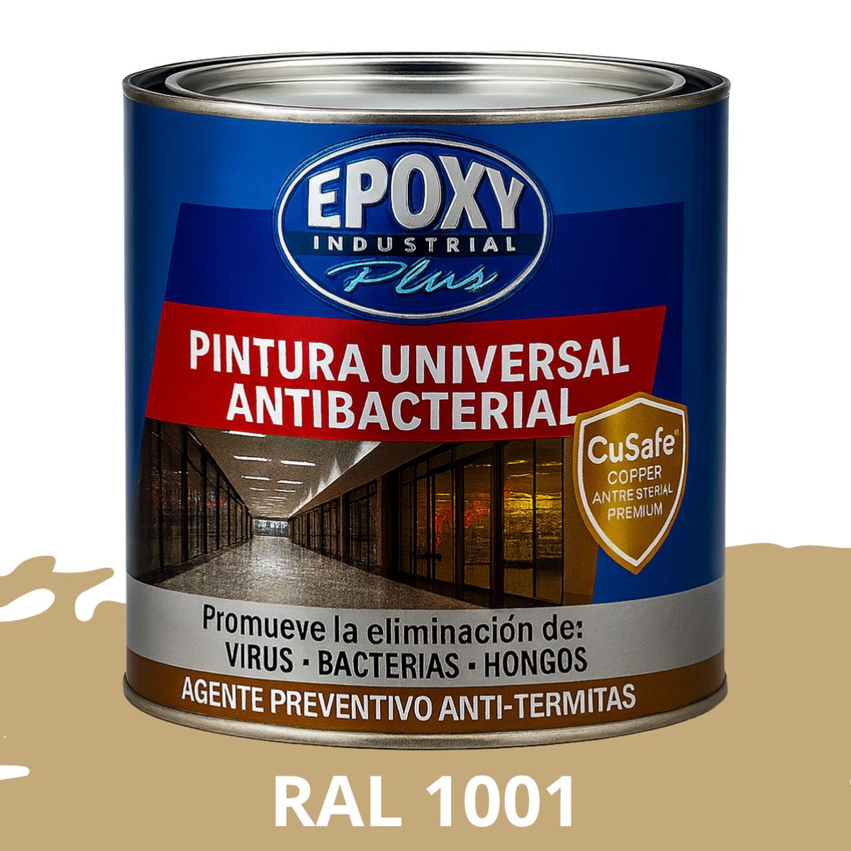 EPOXY - PINTURA PISOS ALTO TRÁFICO- Antibacterial 1L