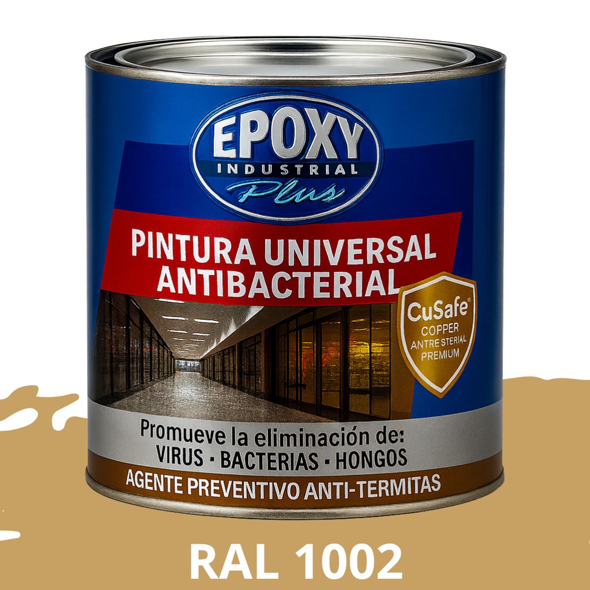 EPOXY - PINTURA PISOS ALTO TRÁFICO-  Antibacterial 1L