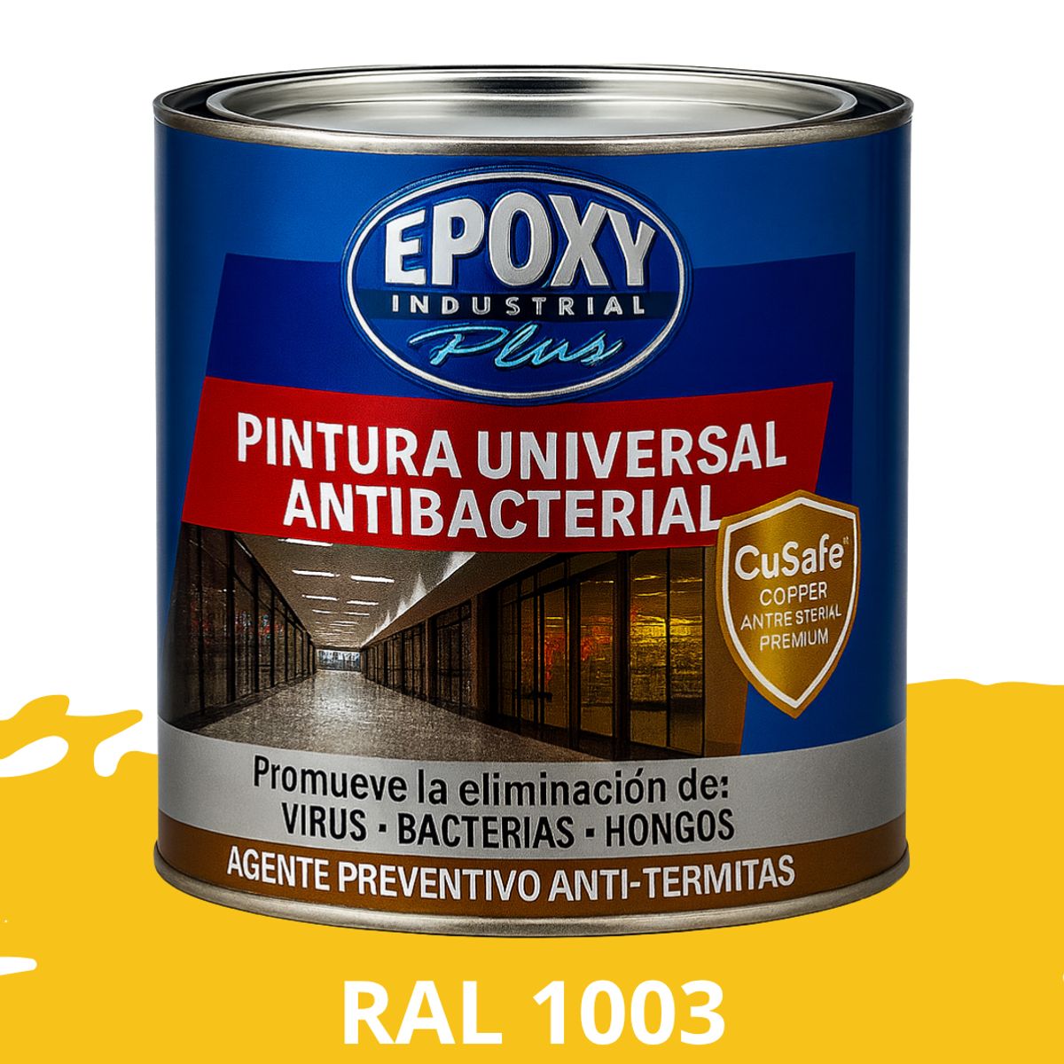 EPOXY - PINTURA PISOS ALTO TRÁFICO- Antibacterial 1L