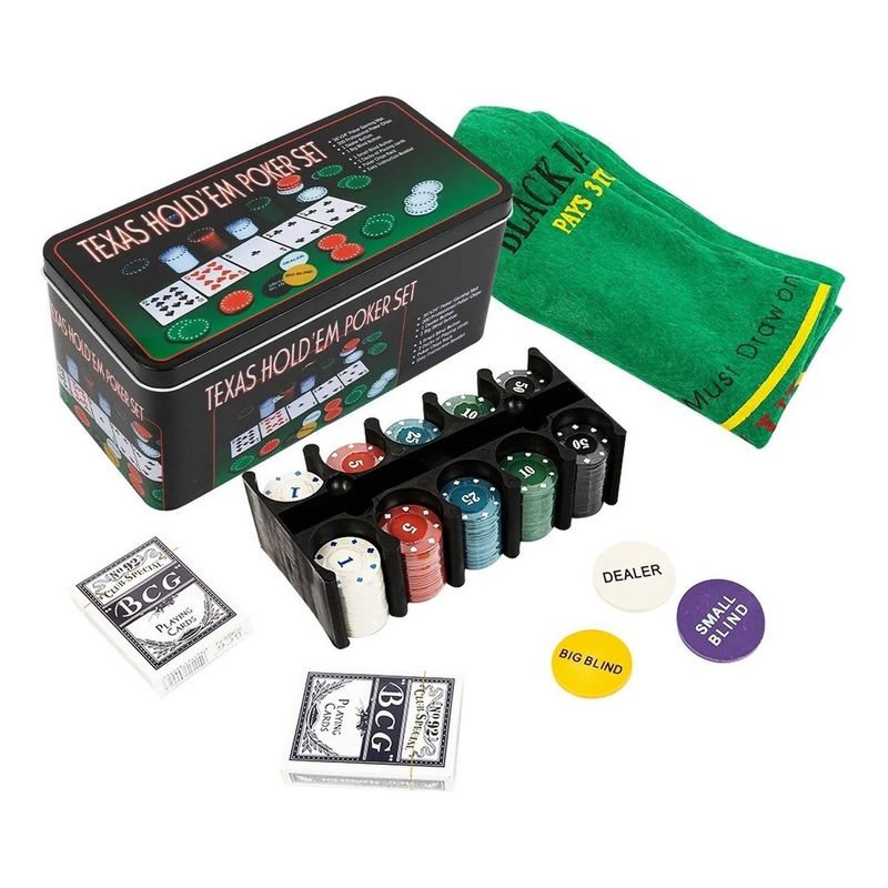 GENERICO - Juego de Póker Completo – Set Profesional con 200 Fichas y Accesorios