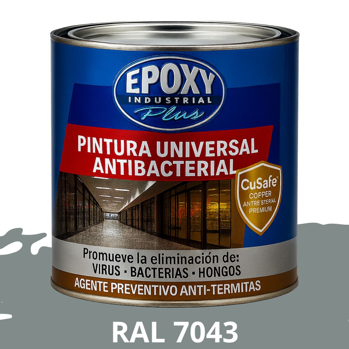 EPOXY - PINTURA PISOS ALTO TRÁFICO- Antibacterial 1L