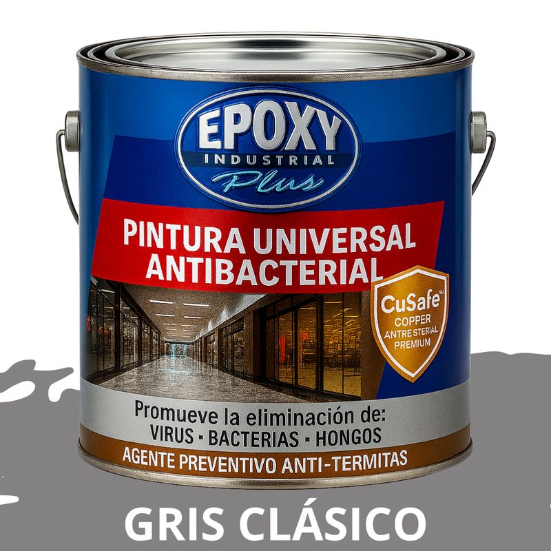 EPOXY - PINTURA PISOS ALTO TRÁFICO - Doble Componente Antibacterial 4L