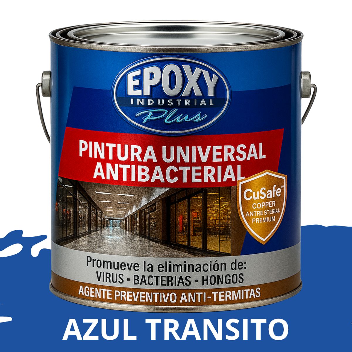 EPOXY - PINTURA PISOS ALTO TRÁFICO - Antibacterial 4L