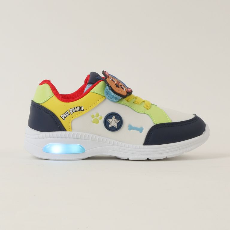 Zapatillas Con Luces Niño Chase Iconos Blanco