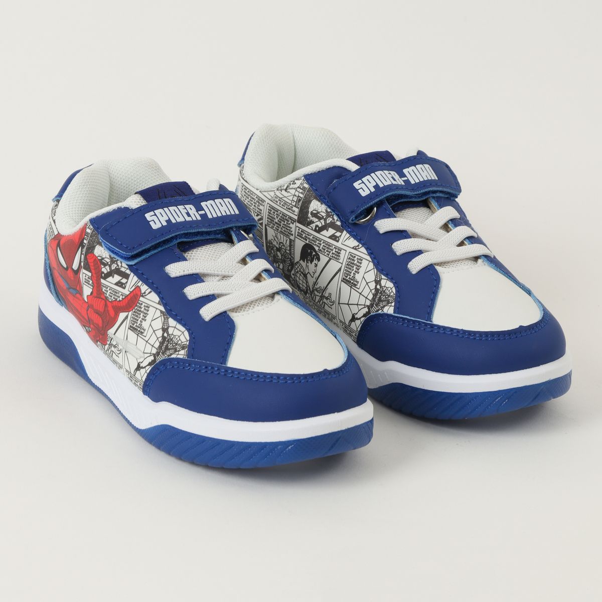 MARVEL - Zapatillas Con Luces Niño Spiderman Comics Azul Marvel